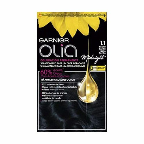 GARNIER OLIA coloración permanente sin amoniaco #1.10-negro zafiro 1 u