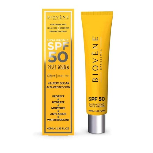Fluide visage anti-âge à l'acide hyaluronique BIOVÈNE SPF50 40 ml