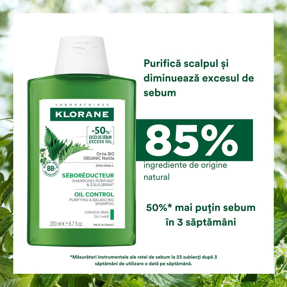 KLORANE ALL'ORTICA BIO shampoo sebo-regolatore capelli grassi 200 ml