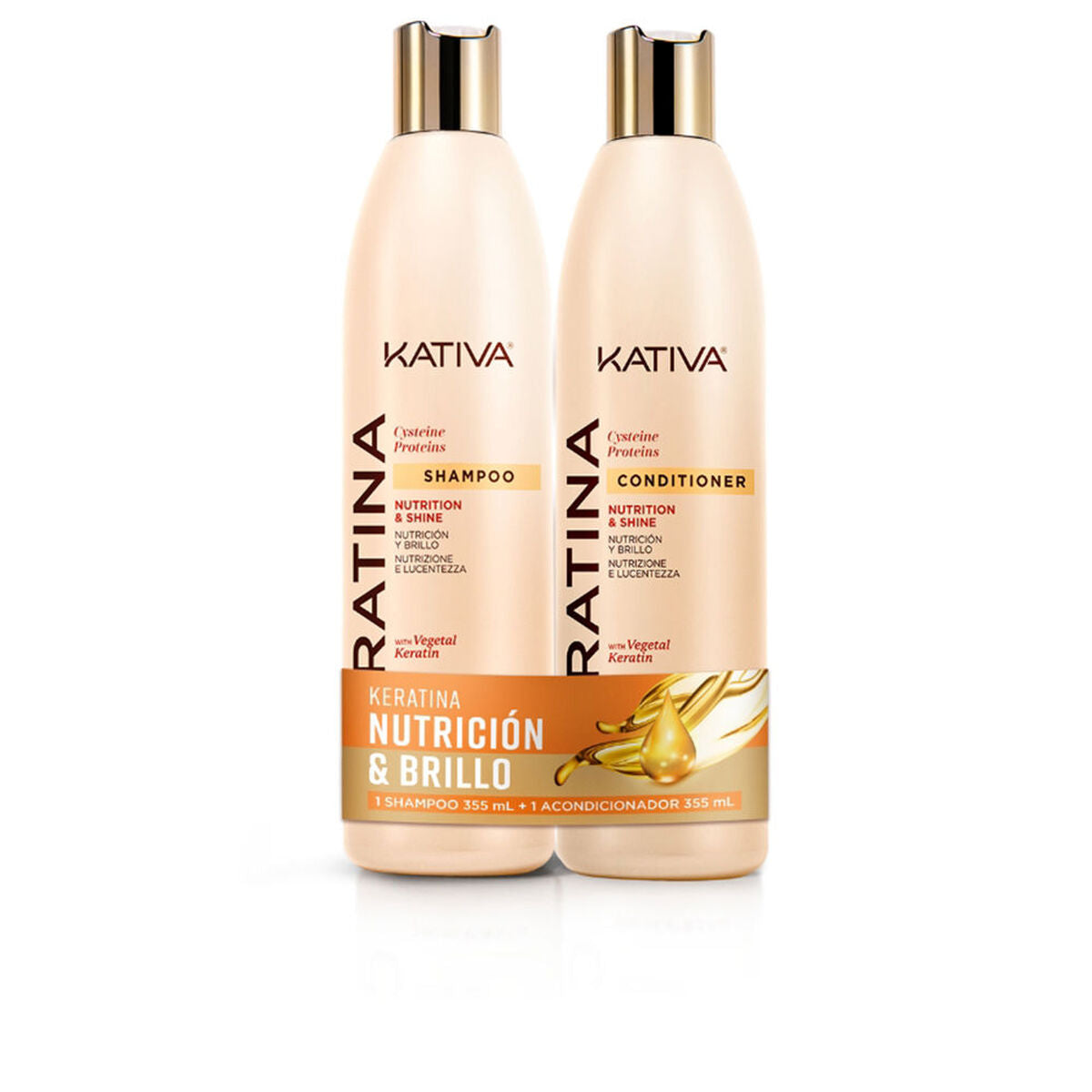 KATIVA KERATINE KIT SHAMPOOING 355 ML + APRÈS-SHAMPOOING 355 ML