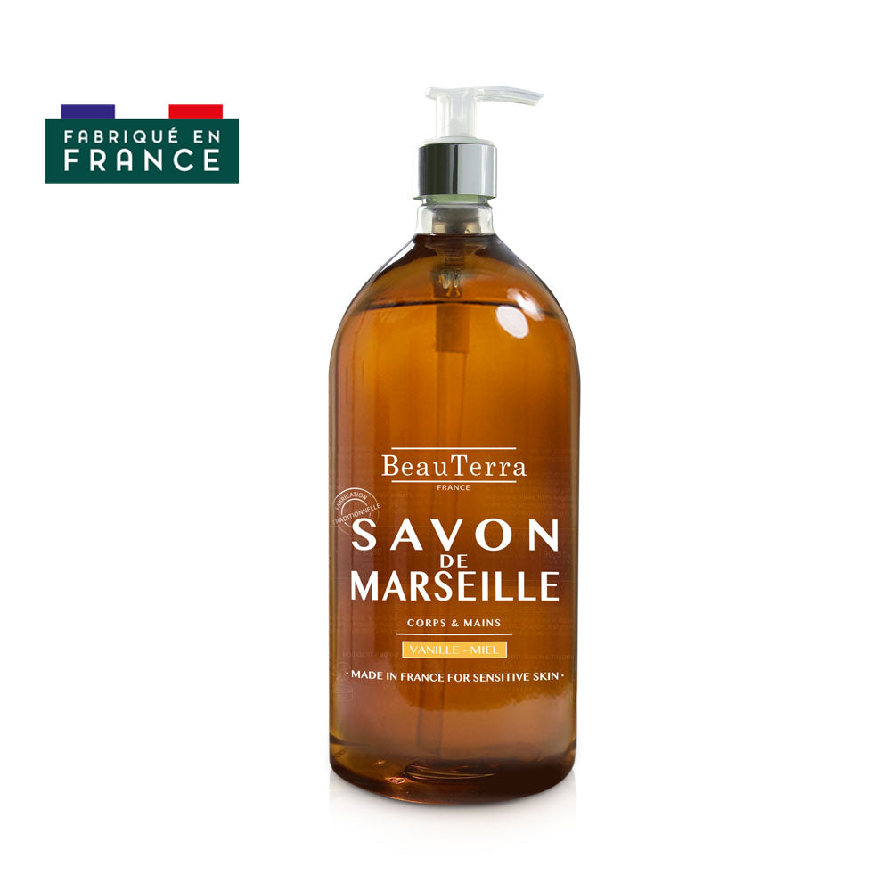 BEAUTERRA MARSEILLE vanilla and honey soap 1000 ml