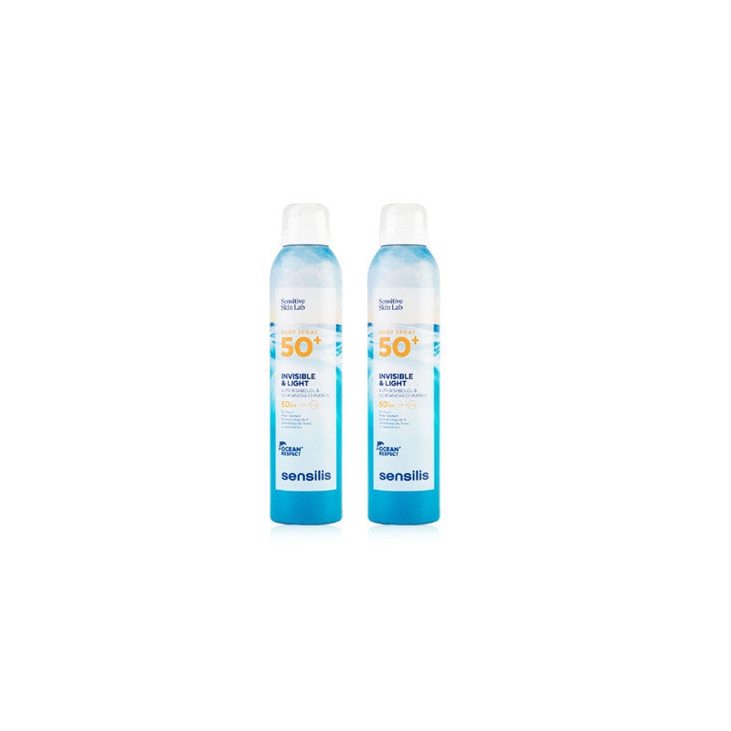 SENSILIS INVISIBLE & LIGHT spray corporel SPF50+ lot 2 x 200 ml