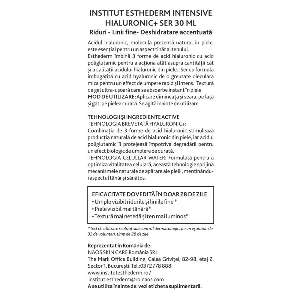 INSTITUT ESTHEDERM INTENSIVE HYALURONIC+ siero 30 ml