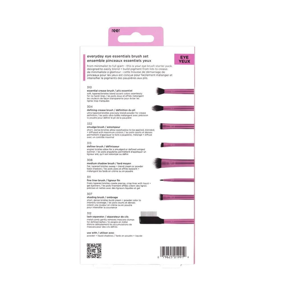 REAL TECHNIQUES EVERYDAY EYE ESSENTIALS kit 8 pcs