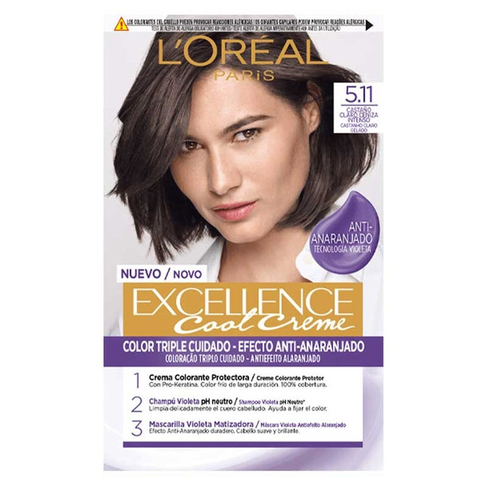 L'ORÉAL PARIS EXCELLENCE COOL coloration #5.11-châtain clair cendré intense 192 ml