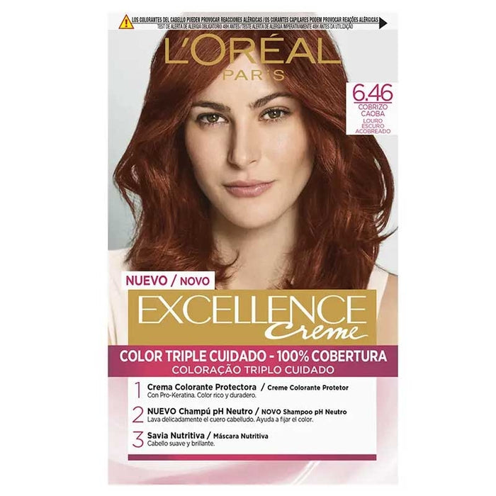 L'ORÉAL PARIS EXCELLENCE Tinta in crema n. 6.46 - biondo mogano ramato scuro 192 ml