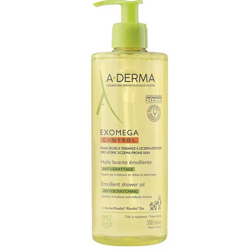 A-DERMA EXOMEGA CONTROL emollient shower oil pack 2 x 500 ml