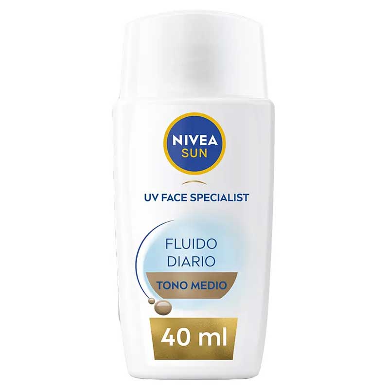 NIVEA SUN FLUID QUOTIDIEN visage protection SPF50+ #teint moyen 40 ml