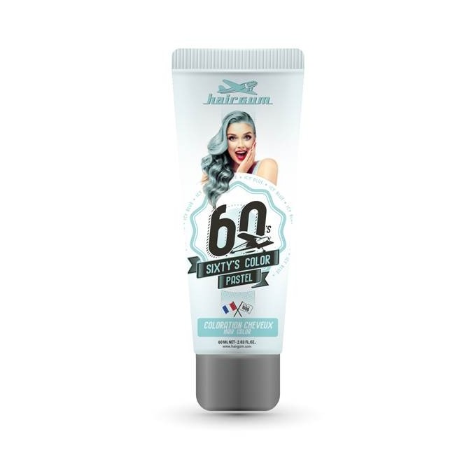 HAIRGUM SIXTY'S COLOR tinta per capelli #blu ghiaccio 60 ml