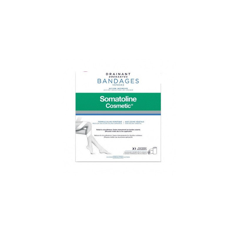 SOMATOLINE COSMETIC BANDAGES DRAINANTS KIT COMPLET action choc réductrice 1 unité