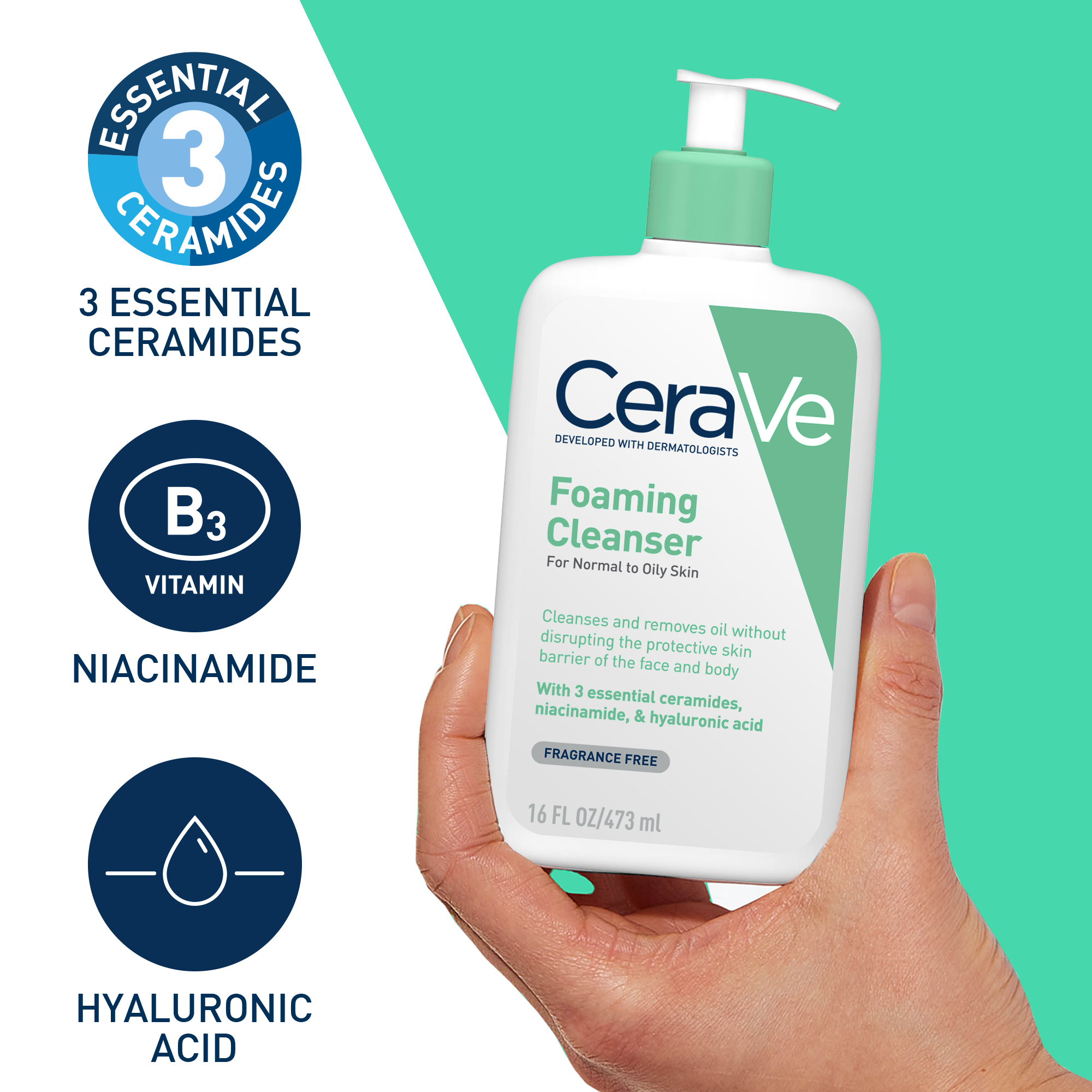 CERAVE Gel moussant nettoyant 1000 ml