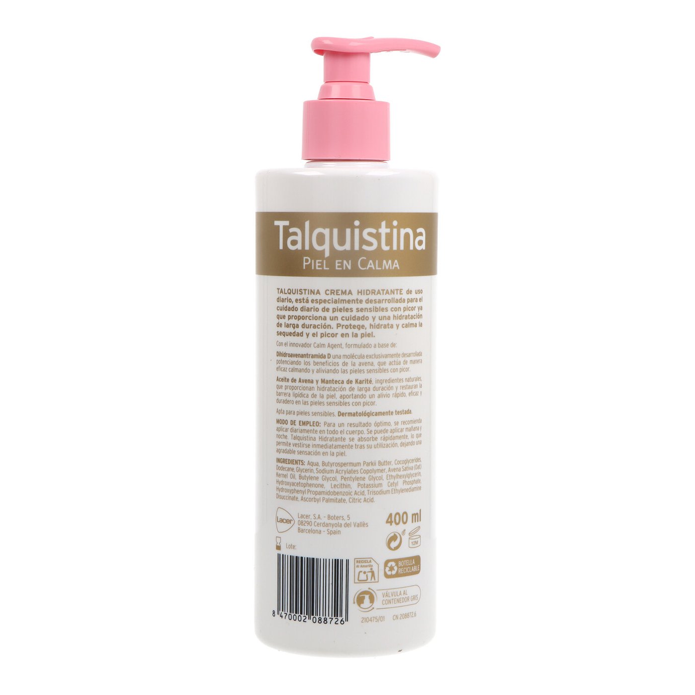 TALQUISTINA crème hydratante 400 ml