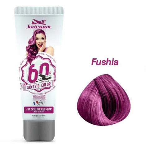 HAIRGUM SIXTY'S COLOR coloration cheveux #fushia