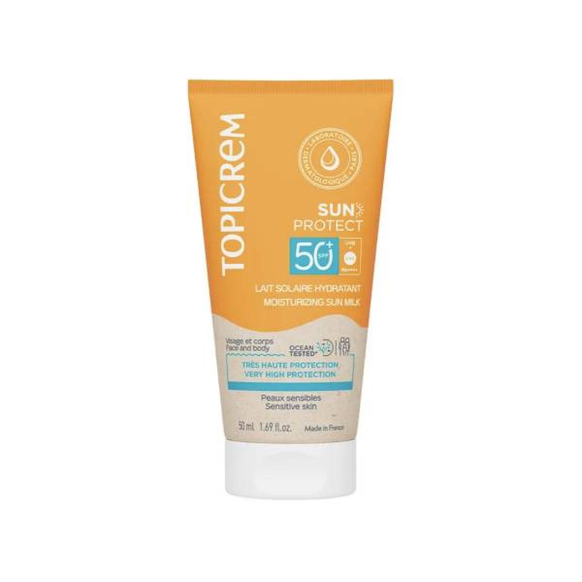 TOPICREM SUN PROTECT moisturizing sun milk SPF50+ 200 ml