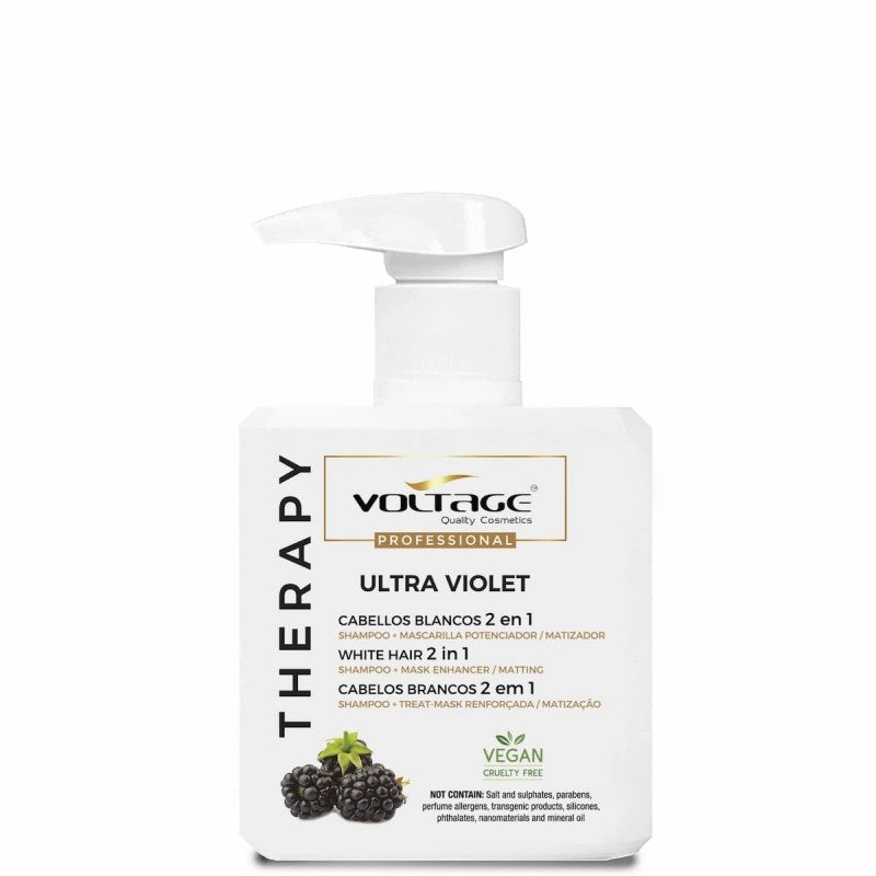 VOLTAGE COSMETICS THERAPY ULTRA VIOLET capelli bianchi 2 in 1 shampoo-maschera 500 ml