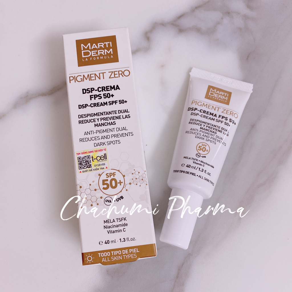 MARTIDERM PIGMENT ZERO DSP crème dépigmentante SPF50+ 40 ml