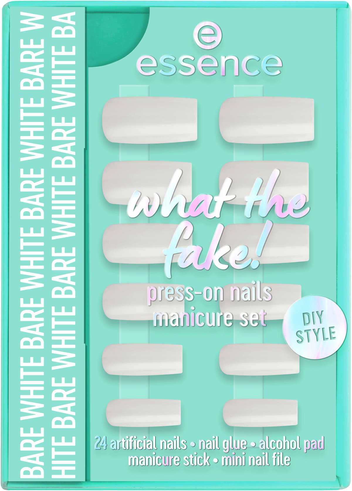 ESSENCE WHAT THE FAKE! Kit Faux Ongles #04 - Blanc Naturel 6 pcs