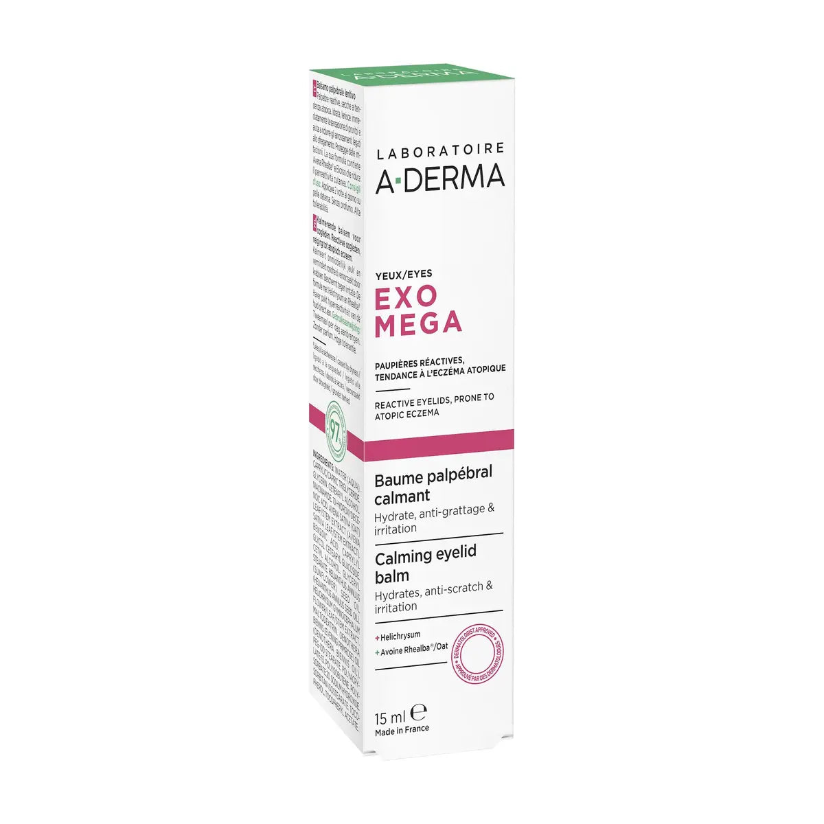 A-DERMA EXOMEGA soothing eyelid balm 15 ml