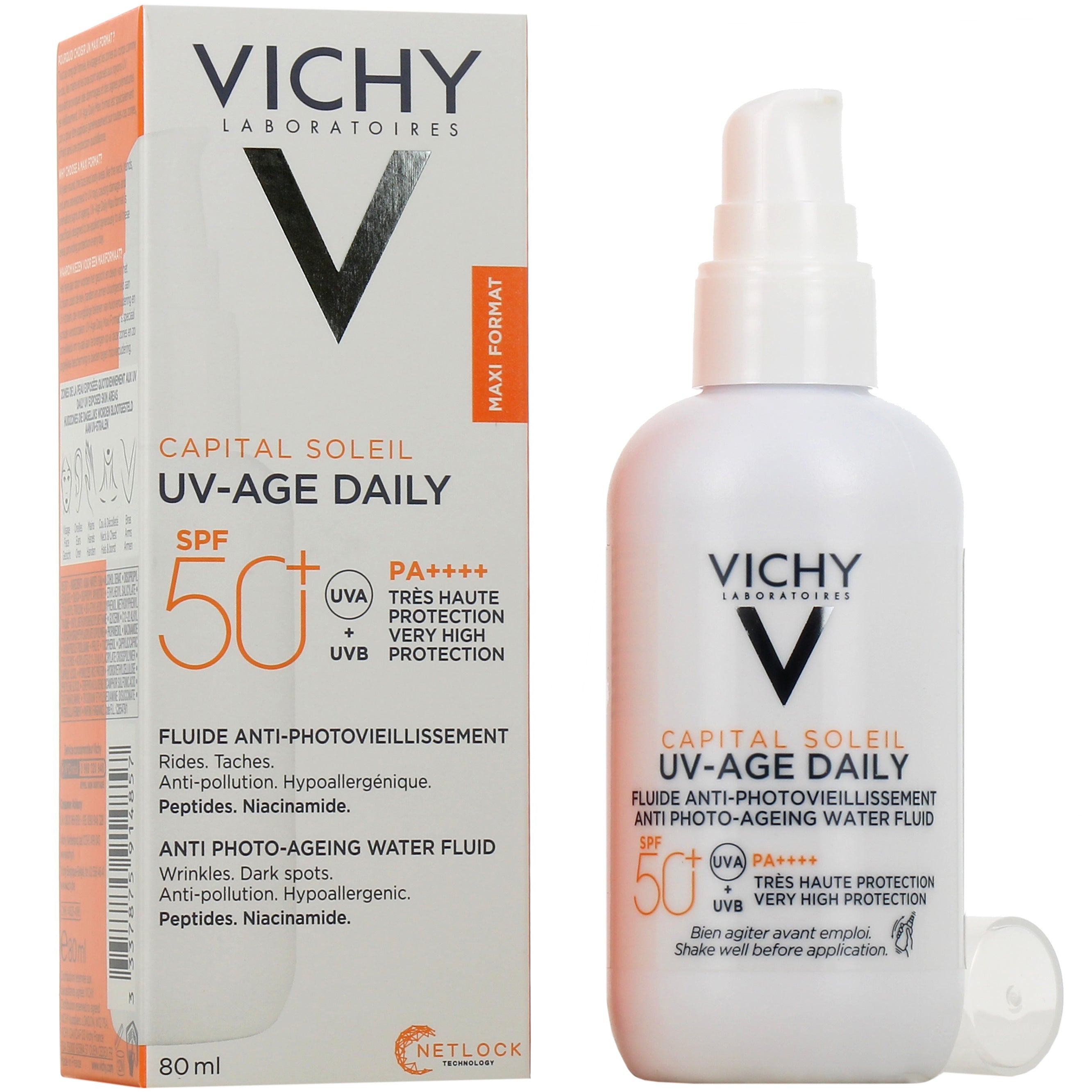 VICHY CAPITAL SOLEIL UV AGE fluide photoprotecteur quotidien SPF50+ 40 ml