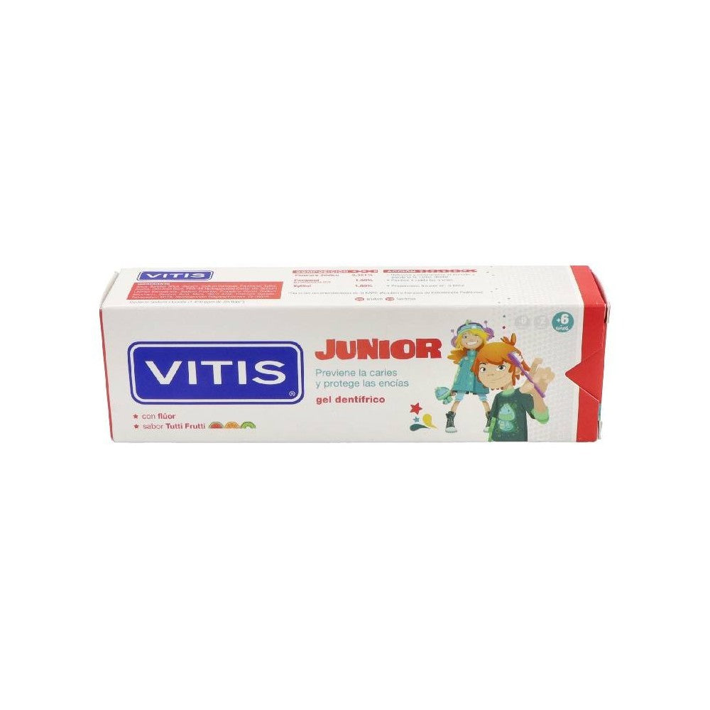 VITIS JUNIOR dentifricio gel al fluoro #Tutti Frutti 75 ml