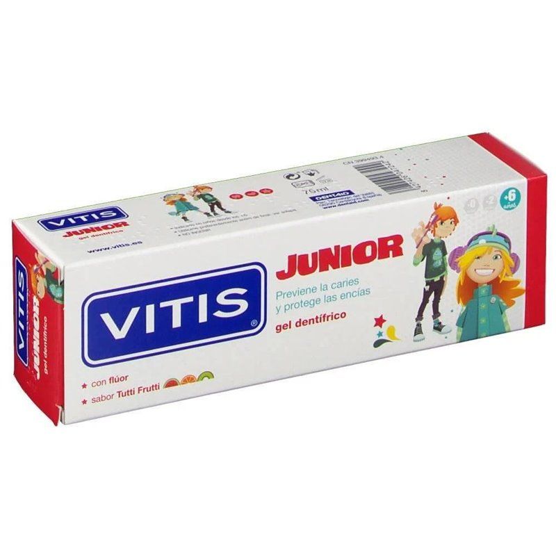 VITIS JUNIOR dentifricio gel al fluoro #Tutti Frutti 75 ml