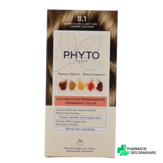 PHYTOCOLOR #8.1-Light Cendre Blonde 4 u