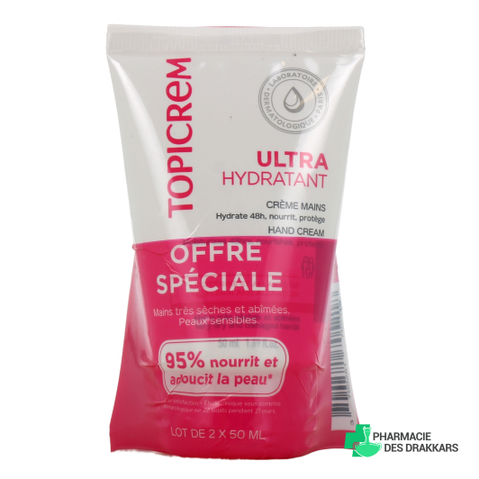 TOPICREM UH Crema Mani Ultra Idratante Confezione 2 x 50ml
