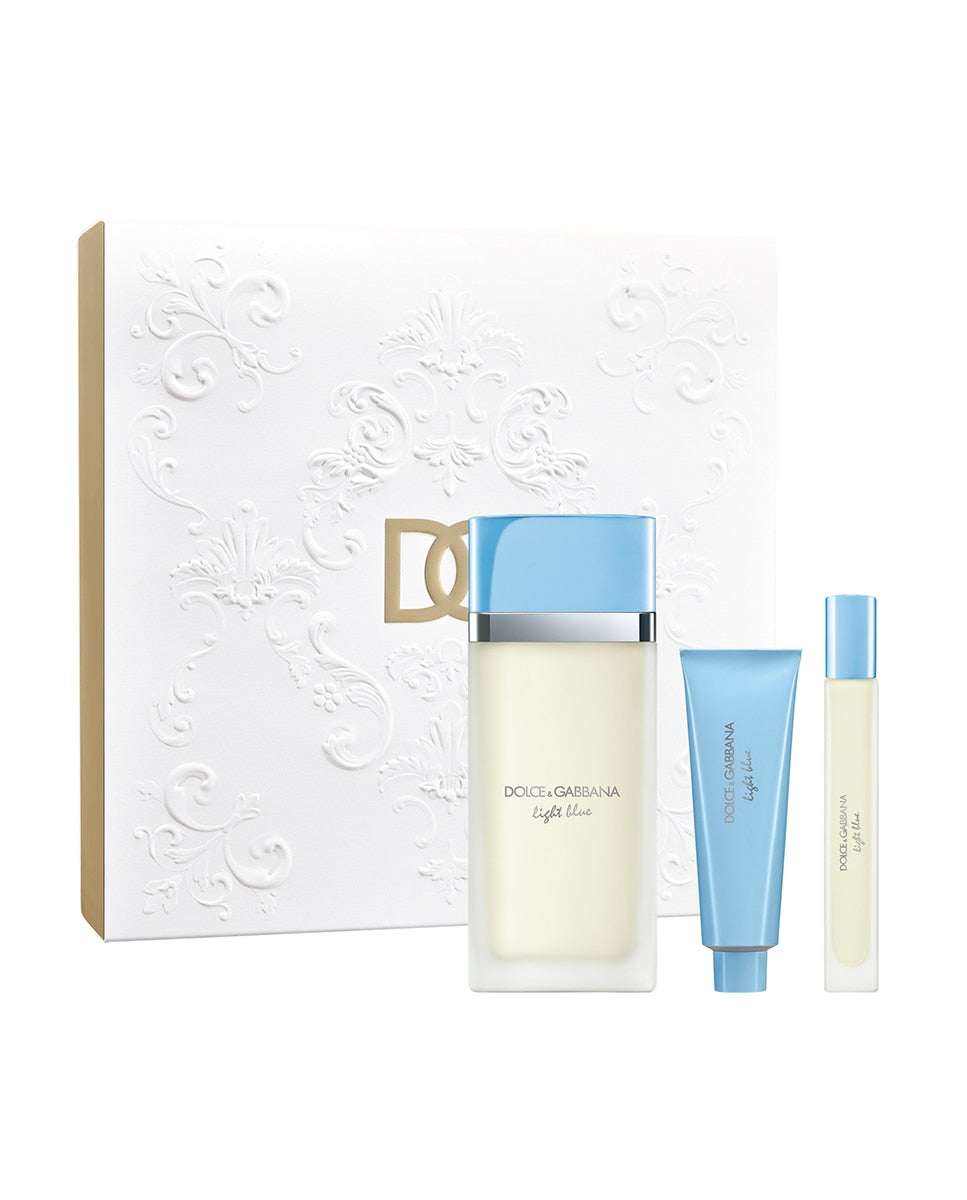 DOLCE & GABBANA LIGHT BLUE POUR FEMME CASE 3 pcs