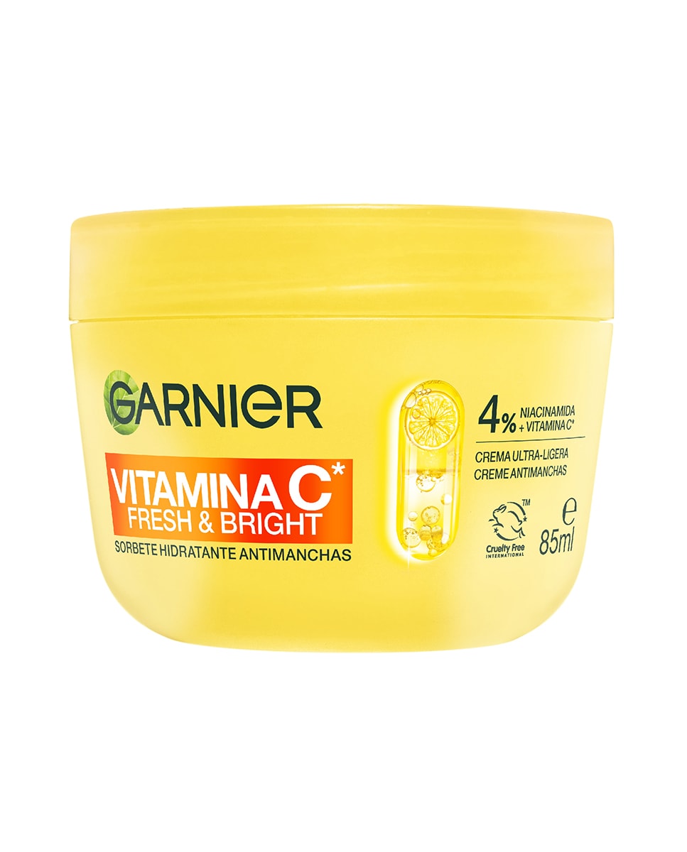 GARNIER VITAMIN C FRESCO & LUMINOSO sorbetto idratante anti-macchie 85 ml
