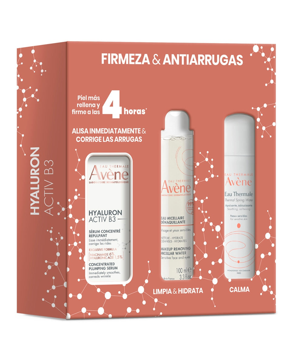 AVÈNE HYALURON ACTIV B3 SÉRUM + MICELLAIRE + EAU THERMALE LOT 3 pz
