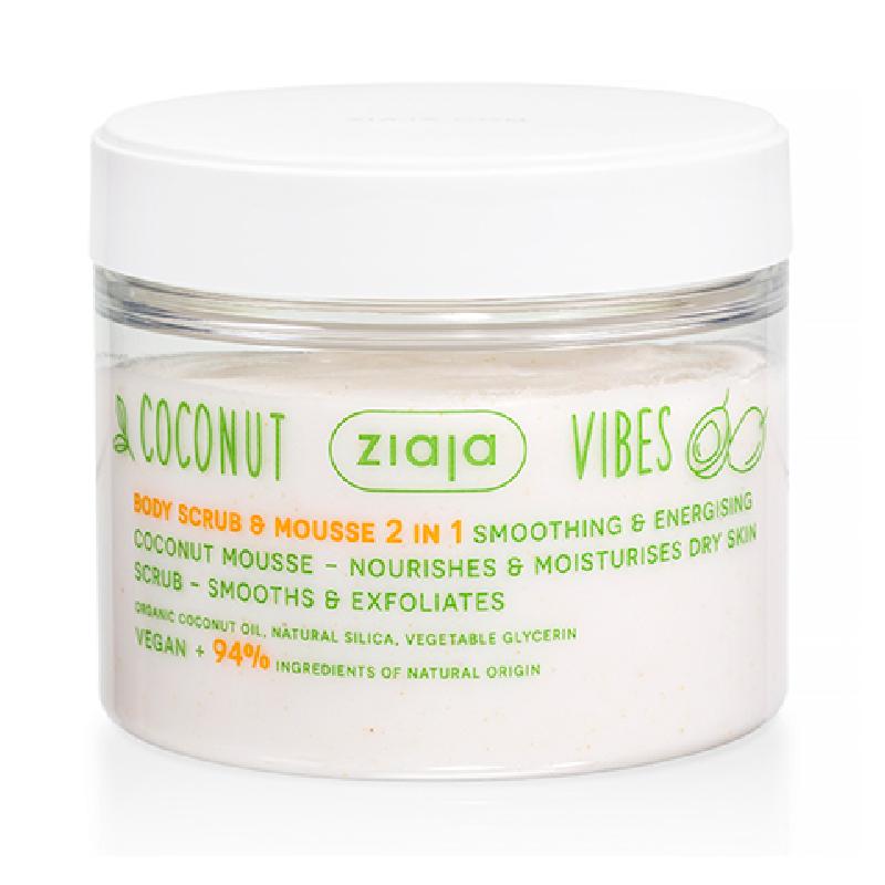 ZIAJA COCONUT &amp; ORANGE VIBES body scrub and mousse 2 in 1 270 ml